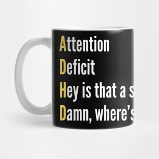 Attention Deficit Hey Damn Yellow Mug